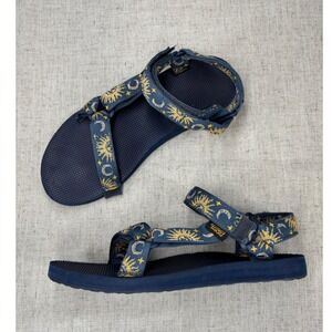 Teva Original Universal Sandals Celestial Navy Blue Sun Moon Stars Women's 9
